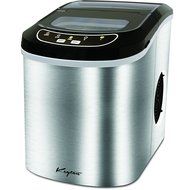 Portable Ice Maker - Stainless Steel Countertop Ice Cube Machine With Basket- 26 pounds of ice daily, 2 sizes,... N4