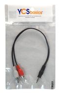 YCS Basics1 foot RCA 2 male to 3.5mm male cable