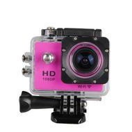 Action Camera, TONSEE WIFI action 1080P HD DV sports recorder Waterproof camera camcorder - Hot Pink N2
