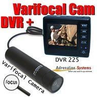 DVR 225 + Varifocal Helmet Camera - Digital Recorder with Extreme Military &amp; Sport Cam - Change angle of view. N3