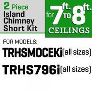 ZLINE 2-12 in. Short Chimney Pieces for 7 ft. to 8 ft. Ceilings N7