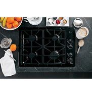 GE PGP943DETBB Profile 30" Black Gas Sealed Burner Cooktop