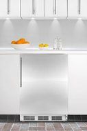 Summit CT66JBISSHVADA: ADA compliant built-in refrigerator-freezer with white cabinet, stainless steel wrapped... N2