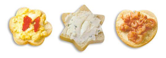 Zoie + Chloe 3 Piece Canape Party Bread Mold Set