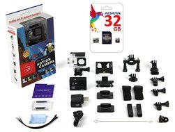 eXuby Pro Action Camera and 32 GB SD Card - A Highly Durable Helmet Camera - A HD Digital Sport Camera with Waterproof...