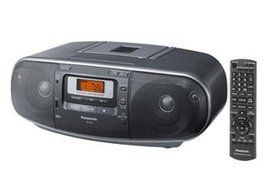 Panasonic RX-D55GC-K Boombox - High Power Portable Stereo AM/ FM Radio, MP3 CD , Tape Recorder with USB &amp; Music...