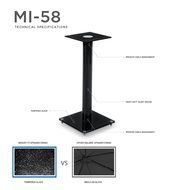 Mount-It! Floor Speaker Stands for Satellite Speakers and Surround Sound (5.1 and 2.1) Systems, Glass and Aluminum... N6