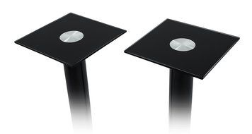 Mount-It! Floor Speaker Stands for Satellite Speakers and Surround Sound (5.1 and 2.1) Systems, Glass and Aluminum... N7