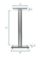 Mount-It! Floor Speaker Stands for Satellite Speakers and Surround Sound (5.1 and 2.1) Systems, Glass and Aluminum... N9