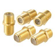 10 Pcs F-Type Female to Female Coaxial Barrel Coupler Adapter Connector