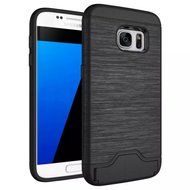 TYoung Soft TPU Brushed Skin Full Around Silicone Armor Case Shockproof Cover with Stand Support and Card Slot... N6