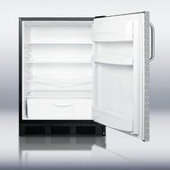 Summit FF6BBI7DPLADA: Commercially approved, ADA compliant built-in undercounter all-refrigerator in black with... N4