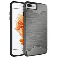 iPhone 7 Plus Case,iPhone 7 Plus Hybrid Case,MT Mall Hybrid Slim Fit Dual Layer Hybrid Case Brushed Metal Design... N16