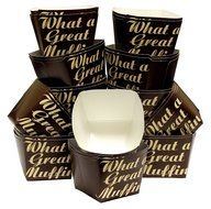 Hanamal Muffin Paper Pans 3 x 3 x 2 Inches (Pack of 36)