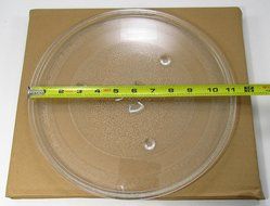 WB49X10034 - NEW 11.25" HEAVY DUTY MICROWAVE GLASS COOKING TRAY