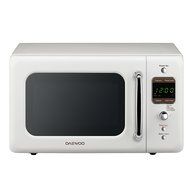 Daewoo Retro Microwave Oven 0.7 Cu Ft, Creme White 700W N4