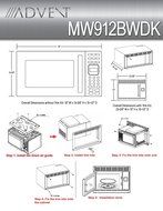 Advent MW912BWDK Black Built-in Microwave Oven with Wide Trim Kit PMWTRIM, Specially Built for RV Recreational... N2