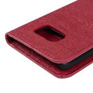 Badalink Galaxy S7 Wallet Case Wood Texture Premuim PU Leather Case Slim Fit Flip Folio Kickstand Case with Card... N20