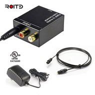 Digital to Analog Audio Converter with Toslink Cable and UL Power Adapter Accessory Supports PCM / LPCM Toslink...