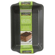 casaWare Excel 9 X 13 x 2-Inch Rectangular Cake Pan Ceramic Coated NonStick (Brown Granite) N4