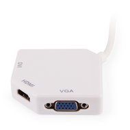 Leedemore Mini Display Port Adapter 3 in 1 Thunderbolt Mini DisplayPort to HDMI/DVI/VGA Adapter M/F Converter... N8
