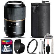 Tamron 90mm f/2.8 SP Di MACRO 1:1 VC USD Lens for Canon + 32GB Class 10 High Speed Memory Card + UV Filter + Lens...