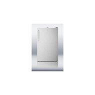 Summit CM421BLBI7SSTB: Commercially listed 20&quot; wide built-in refrigerator-freezer with a lock, stainless steel... N3