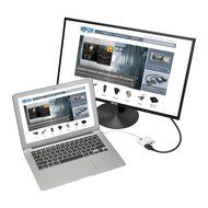 Tripp Lite Keyspan Mini Displayport to VGA/DVI/HDMI, All-in-One Cable Adapter, MDP to VGA/HDMI/DVI, 6-in. (P137... N6