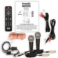 Acoustic Audio TSi500 Bluetooth Powered Floorstanding Tower Multimedia Speakers with Optical Input and Mics TSi500DM2