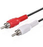 Fosmon (50 FT) 2RCA Male to 2RCA Male Stereo Audio Cable, Composite Audio [Right/Left] 2 RCA Plug M/M Connector... N2