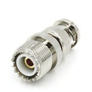 Maxmoral 2-Pack BNC To SO-239 Adapter UHF Female to BNC Male Coax Cable Adapter N3