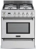 Verona VEFSGE304PBU Pro-Style 30&quot; Burgundy Dual Fuel Sealed Burner Range - Convection