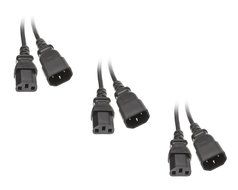C&amp;E 6-Foot Computer/Monitor Power Extension Cord, C13 to C14, 10 Amp, Black - 10 Pack (CNE25965) N2