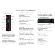 Aerb 2.4G Mini Wireless Keyboard Mouse Multifunctional W Infrared Remote Learning, 3-Gyro and 3-Gsensor, Air Control... N7