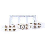 Cave Controls 5 6 7.1/7.2 or 8.1/8.2 One or Two Subwoofer Compatible 16 Banana Post and 2 RCA Speaker Wall Plate... N2