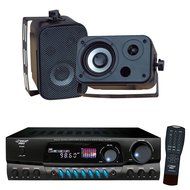 Pyle Stereo Receiver and Speaker Package - PT260A 200 Watts Digital AM/FM Stereo Receiver Amplifier - PDWR30B...