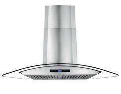 AKDY 36" Wall Mount Stainless Steel Glass Range Hood AZ668AS90 Touch Panel Control Baffle Filter N4