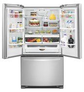 Whirlpool WRF532SMBB 21.7 Cu. Ft. Black French Door Refrigerator - Energy Star N5