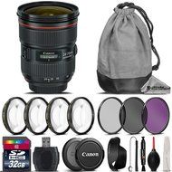 Canon EF 24-70mm f/2.8L II USM Lens + 4PC Macro Kit + UV-CPL-FLD Filters + 32GB Class 10 High-Speed Memory Card...