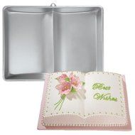 Wilton LARGE BOOK CAKE PAN two or three box mix graduation baptism