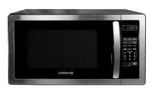 Farberware FMWO11AHTBKB Classic 1000W Microwave Oven, 1.1 cu. ft., Stainless Steel N6