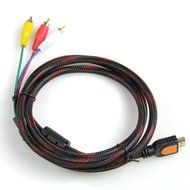 MOTONG 5 FT 1.5m HDMI Male to 3RCA Male Extension Cable Converter Adapter for HDTV DVD N2