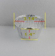 Disposable Aluminum Foil Cups Baking Bake Muffin Cupcake Tin Mold Round 50 Pcs N3