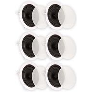 Theater Solutions 3 New Pairs of 6.5&quot; In Ceiling Surround Sound HD Home Theater Speakers 1200 Watts 3TS65C N4