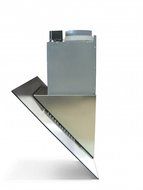 Ancona Slanted Glass and Stainless Steel 600 CFM Wall Mount Range Hood, 36-Inch N5