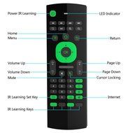 Aerb 2.4G Mini Wireless Keyboard Mouse Multifunctional W Infrared Remote Learning, 3-Gyro and 3-Gsensor, Air Control... N12