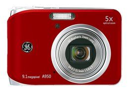 GE A950-BK 9MP Digital Camera with 5X Optical Zoom and 2.5 Inch LCD with Auto Brightness - Black