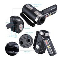 Andoer HDV-302S 3.0 Inch LCD Screen Full HD 1080P 30FPS 20MP 16X Digital Zoom Anti-shake Digital Video DV Remote... N3