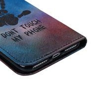 iPhone 7 Plus Case (5.5 inch) - Wallet Flip Stand Case PU Leather Case with Shockproof TPU Inner Bumper Colorful... N40