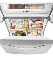 Whirlpool WRF532SMBB 21.7 Cu. Ft. Black French Door Refrigerator - Energy Star N8